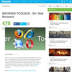 BROWSER TOOLBOX : 30+ Web Browsers