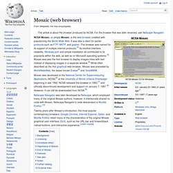 Mosaic (web browser)