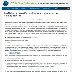 Leaflet et browserify: améliorez vos pratiques de développement
