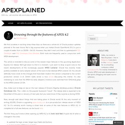 Browsing through the features of APEX 4.2 « APEXPLAINED