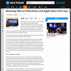 Browsing Web on iPad stinks, and Apple likes it that way