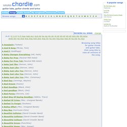 Browsing song titles - guitar chords and guitar tabs
