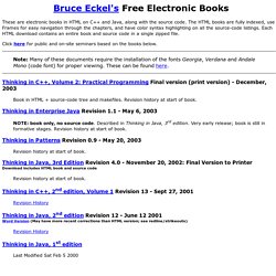 Bruce Eckel's Free Electronic Books