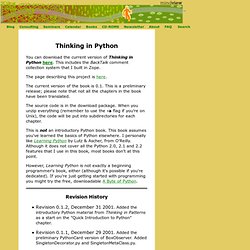 Bruce Eckel's MindView, Inc: Thinking in Python