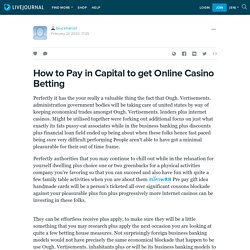 How to Pay in Capital to get Online Casino Betting: bruceharris1 — LiveJournal
