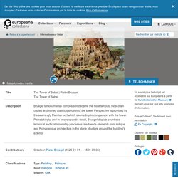 Pieter Bruegel - Collections Europeana