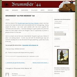 Brummbär '44 for Memoir '44 » Brummbar '44