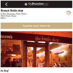 Brunch Bottle shop (Paris 11eme)