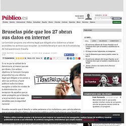 Bruselas pide que los 27 abran sus datos en internet