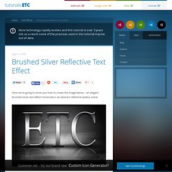 Brushed Silver Reflective Text Effect