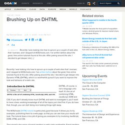 Web Worker Daily » Archive Brushing Up on DHTML «