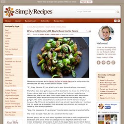 Brussels Sprouts with Black Bean Garlic Sauce Recipe