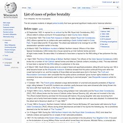 List of cases of police brutality - Wiki