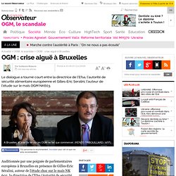 OGM : crise aiguë à Bruxelles