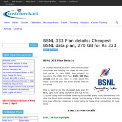 BSNL 333 Plan Details