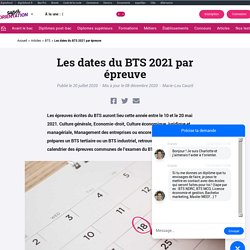BTS 2021 : toutes les dates du BTS 2021 par épreuve