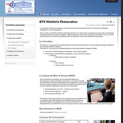 BTS Hôtellerie Restauration