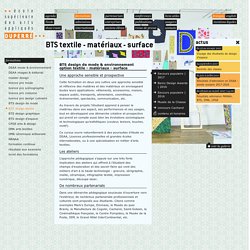 BTS textile - matériaux - surface