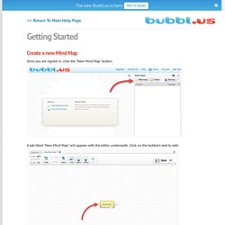Bubbl.us: mindmap getting started guide