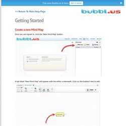Bubbl.us: mindmap getting started guide