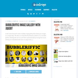 Bubbleriffic Image Gallery with jQuery