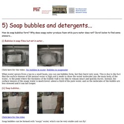 Soap bubbles, surfactants, detergents