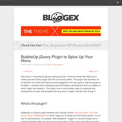 BubbleUp jQuery Plugin to Spice Up Your Menu