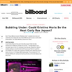 Bubbling Under: Could Kristina Maria Be the Next Carly Rae Jepsen?