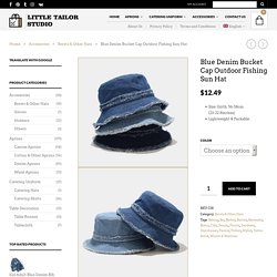 Blue Denim Bucket Cap Outdoor Fishing Sun Hat - Little Tailor Studio