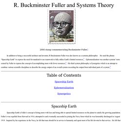 Buckminster Fuller and Systems Theory