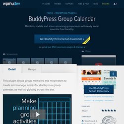 BuddyPress Group Calendar Plugin