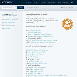 The BuddyPress Manual
