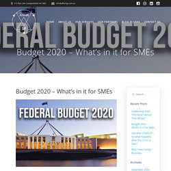 Budget 2020 – What’s in it for SMEs - affarisp
