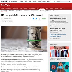 US budget deficit soars to $3tn record