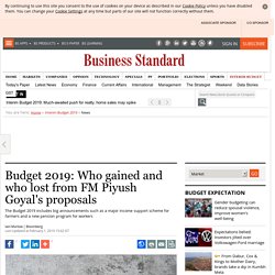 Budget 2019: Who gained and who lost from FM Piyush Goyal's proposals