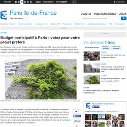 Budget participatif à Paris : votez pour votre projet préféré