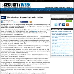 'Black budget' Shows CIA Swells in Size