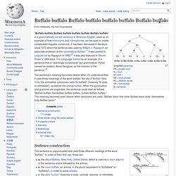 Buffalo buffalo Buffalo buffalo buffalo buffalo Buffalo buffalo - Wikipedia,...