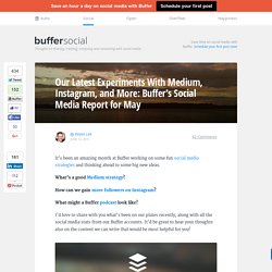 Buffer's Social Media Report for May: New Stats and Strategies