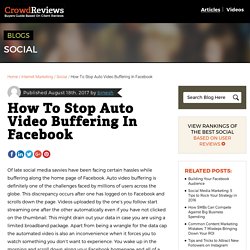 How To Stop Auto Video Buffering In Facebook