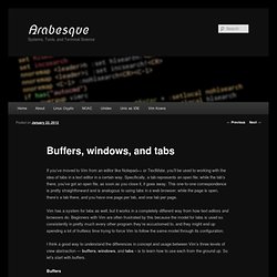 Buffers, windows, and tabs