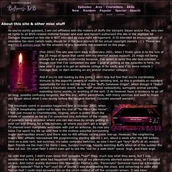 Buffyverse Dialogue Database - About