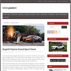 Bugatti Beyon Grand Sport Venet