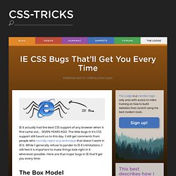 IE CSS Bugs