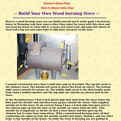 Build a Wood Burning Stove