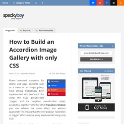 How to Build an Accordion Image Gallery with only CSS