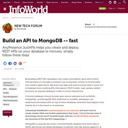 Build an API to MongoDB