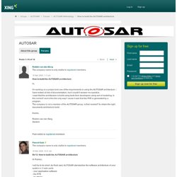 How to build the AUTOSAR architecture - AUTOSAR