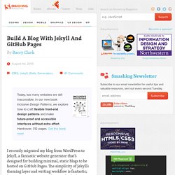 Build A Blog With Jekyll And GitHub Pages