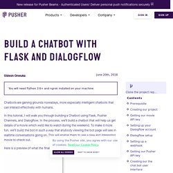 Build a chatbot with Flask and Dialogflow